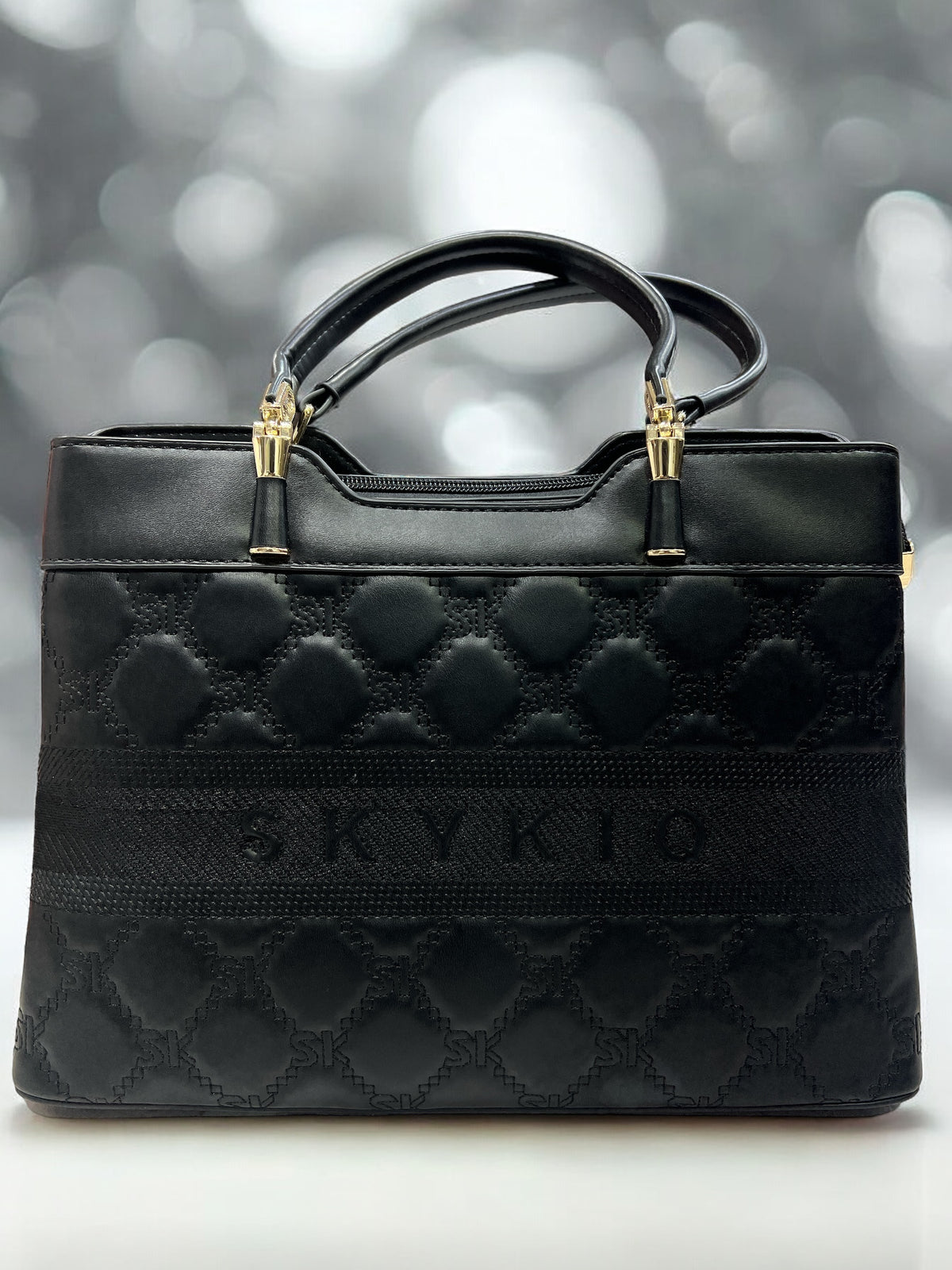 Chic Sophistication: Black PU Quilted Structured Handbags - Timeless Elegance for Every Occasion