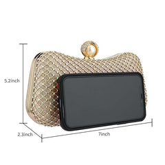 Cultural crystal clutch bag