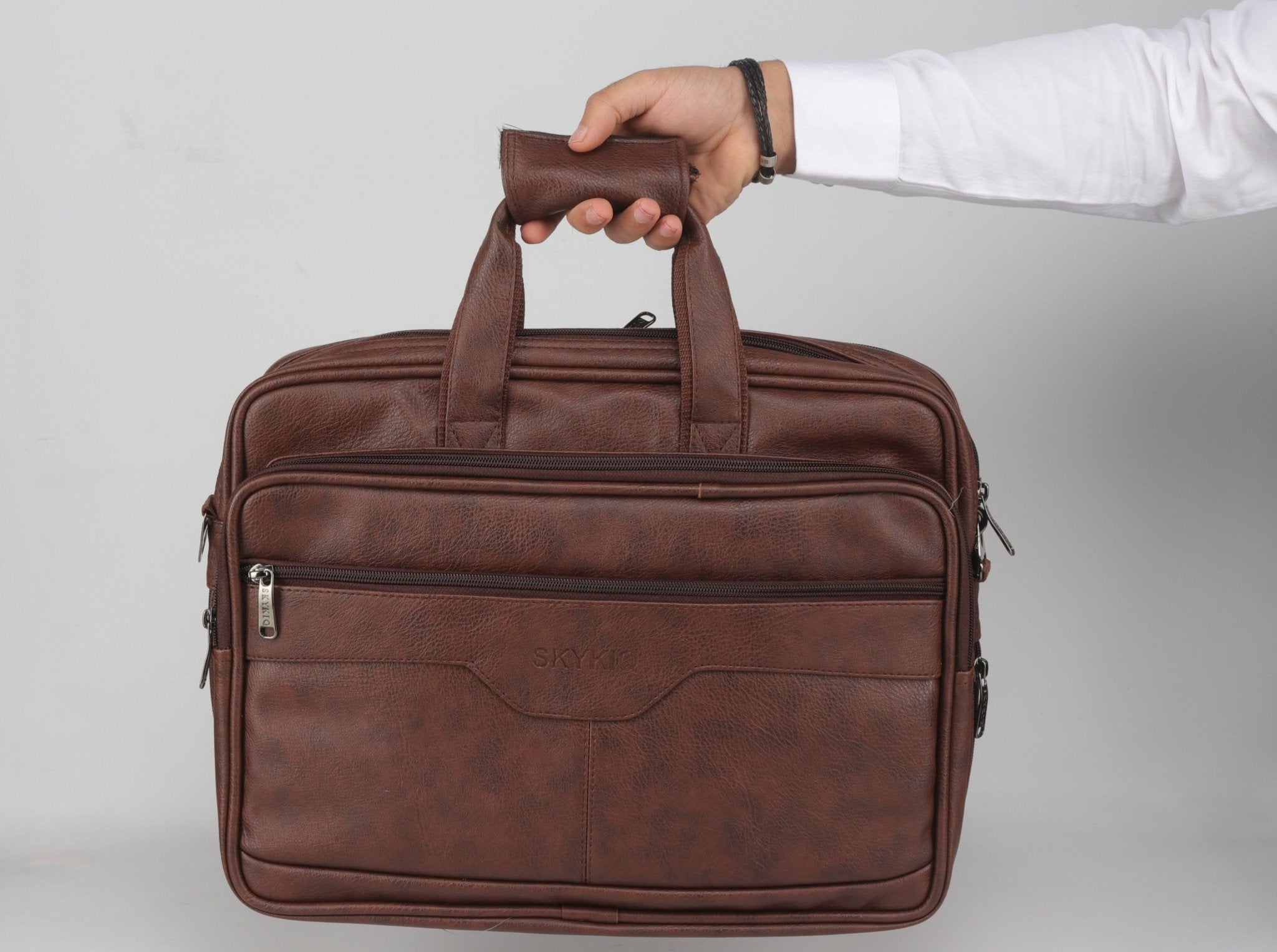 Executive Style: Men's Office Textured Laptop Bags - Flengo