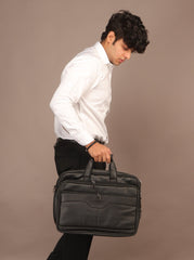 Executive Style: Men's Office Textured Laptop Bags - Flengo