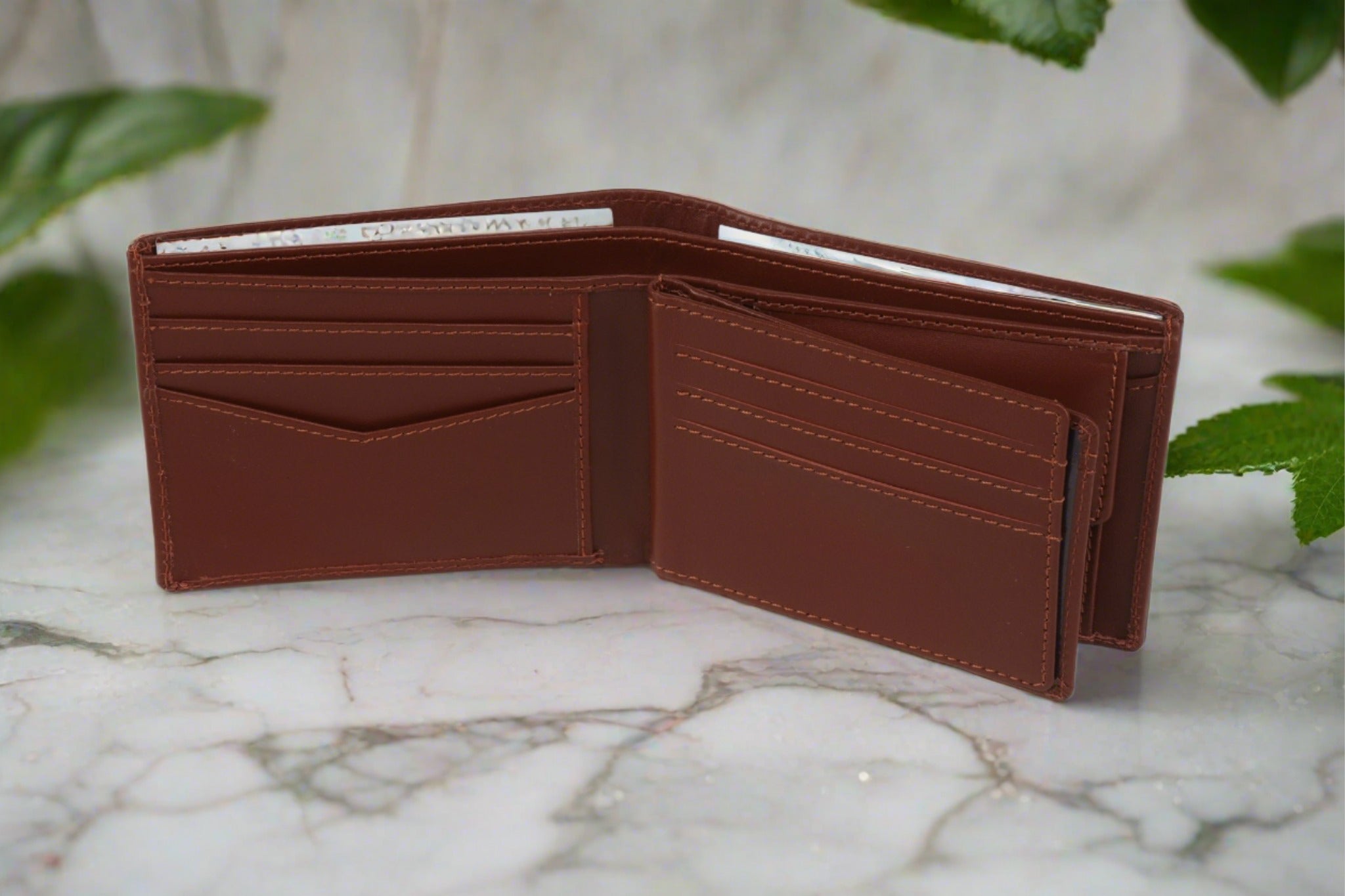 Luxury in Leather: Men's Leather two fold wallets - Timeless Elegance for Every Pocket - Flengo