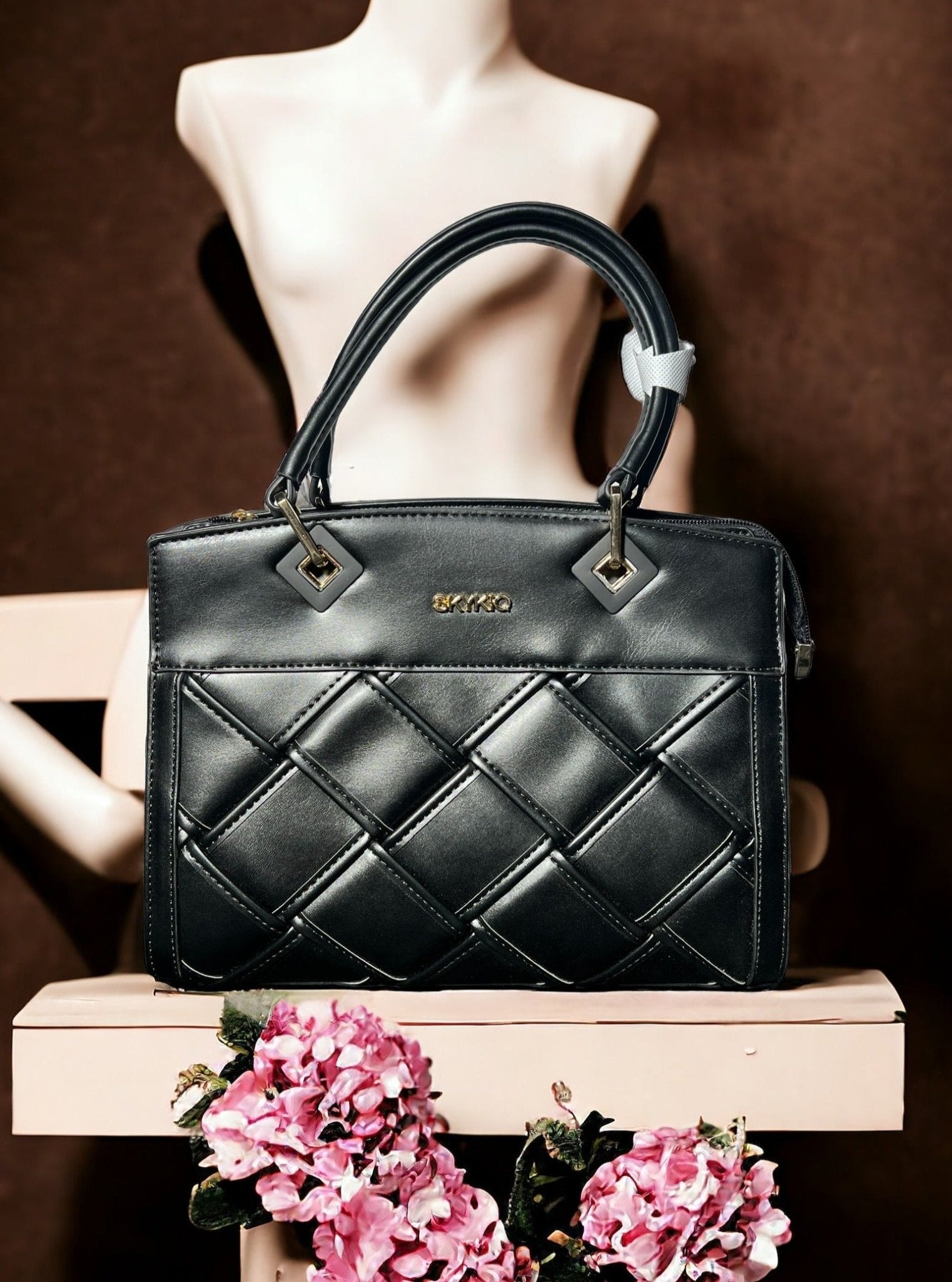 Versatile Elegance: PU Vegan Leather Satchel Handbag - Perfect for Office and Party Chic - Flengo